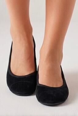 Calzoleria Toscana Black Suede Ballet Flats Sz 38 Quiet Luxury Old Money